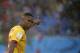 Cameroon's Samuel Eto’o gestures during the group A World Cup soccer match between Mexico and Cameroon in the Arena das Dunas in Natal, Brazil, Friday, June 13, 2014. (AP Photo/Sergei Grits)
