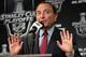 PHILADELPHIA, PA - APRIL 22: NHL Commissioner Gary Bettman speaks to the media prior to the Philadelphia Flyers playing the New York Rangers in Game Three of the First Round of the 2014 Stanley Cup Playoffs at the Wells Fargo Center on April 22, 2014 in Philadelphia, Pennsylvania. (Photo by Len Redkoles/NHLI via Getty Images)