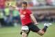 IMAGE DISTRIBUTED FOR GUINNESS INTERNATIONAL CHAMPIONS CUP - Manchester United forward Javier Hernandez (14) strikes the ball in the second half against the Real Madrid at Guinness International Champions Cup, on Saturday, August 2, 2014 in Ann Arbor, Michigan. (Rick Osentoski/AP Images for Guinness International Champions Cup)
