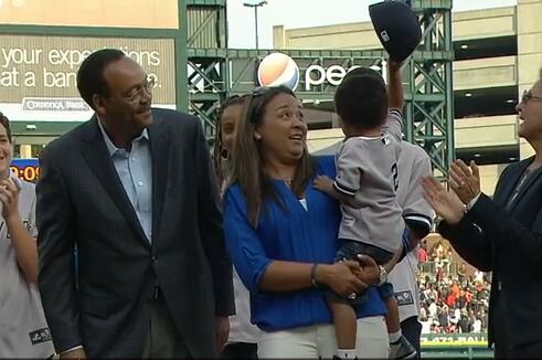 Jeter's Nephew Was the Real Star of the Tigers' Pregame Ceremony for Derek
