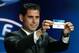 Former Real madrid captain Fernando Hierro, shows the name of Manchester City, who will play Group E, during the UEFA Champions League draw at the Grimaldi Forum, in Monaco, Thursday, Aug. 28, 2014. (AP Photo/Claude Paris)