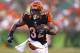 CINCINNATI, OH - AUGUST 28: Jeremy Hill #32 of the Cincinnati Bengals runs with the ball during the second quarter against the Indianapolis Colts at Paul Brown Stadium on August 28, 2014 in Cincinnati, Ohio. (Photo by Andy Lyons/Getty Images)