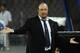 Napoli coach Rafael Benitez gestures during the Champions League preliminary round soccer match between Napoli and Athletic Bilbao, in Naples, Italy, Tuesday, Aug. 19, 2014. The match ended in a 1 - 1 tie. (AP Photo/Salvatore Laporta)