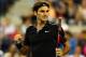 NEW YORK, NY - AUGUST 26: Roger Federer of Switzerland reacts against Marinko Matosevic of Australia during their men's singles first round match on Day Two of the 2014 US Open at the USTA Billie Jean King National Tennis Center on August 26, 2014 in the Flushing neighborhood of the Queens borough of New York City. (Photo by Elsa/Getty Images)