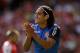 AS Monaco's Radamel Falcao applauds a teammate during the Emirates Cup soccer match between Arsenal and AS Monaco at Arsenal's Emirates Stadium, London, Sunday, Aug. 3, 2014. (AP Photo/Matt Dunham)