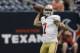 San Francisco 49ers' Colin Kaepernick throws before an NFL football preseason game against the Houston Texans, Thursday, Aug. 28, 2014, in Houston. (AP Photo/David J. Phillip)