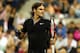NEW YORK, NY - AUGUST 26: Roger Federer of Switzerland reacts against Marinko Matosevic of Australia during their men's singles first round match on Day Two of the 2014 US Open at the USTA Billie Jean King National Tennis Center on August 26, 2014 in the Flushing neighborhood of the Queens borough of New York City. (Photo by Elsa/Getty Images)