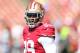 SAN FRANCISCO, CA - SEPTEMBER 22: Aldon Smith #99 of the San Francisco 49ers looks on during warm-ups against the Indianapolis Colts at Candlestick Park on September 22, 2013 in San Francisco, California. (Photo by Jed Jacobsohn/Getty Images)
