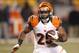 Dec 15, 2013; Pittsburgh, PA, USA; Cincinnati Bengals running back Gio Bernard (25) runs with the ball against the Pittsburgh Steelers during the second quarter at Heinz Field. Mandatory Credit: Charles LeClaire-USA TODAY Sports