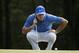 Rory McIlroy lines up a putt on the 18th hole during the third round of the Deutsche Bank Championship golf tournament in Norton, Mass., Sunday, Aug. 31, 2014. (AP Photo/Michael Dwyer)