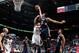 ATLANTA, GA - MARCH 21: Anthony Davis #23 of the New Orleans Pelicans blocks a shot against Jeff Teague #0 of the Atlanta Hawks on March 21, 2014 at Philips Arena in Atlanta, Georgia. NOTE TO USER: User expressly acknowledges and agrees that, by downloading and/or using this Photograph, user is consenting to the terms and conditions of the Getty Images License Agreement. Mandatory Copyright Notice: Copyright 2014 NBAE (Photo by Scott Cunningham/NBAE via Getty Images)