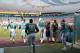 Miami Dolphins nose tackle Earl Mitchell (90) and Miami Dolphins guard Daryn Colledge (67) enter the field during the first half of an NFL preseason football game against the St. Louis Rams, Thursday, Aug. 28, 2014 in Miami Gardens, Fla. (AP Photo/Lynne Sladky)
