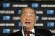 Bob Arum at a news conference to announce professional boxing debut of 2012 Japanese middleweight Olympic Gold Medalist Ryota Murata, in Beverly Hills, Calif., Monday, June 10, 2013. (AP Photo/Reed Saxon)