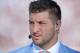 COLUMBIA, SC - AUGUST 28: Tim Tebow of the SEC Newtork on the field before a game between the South Carolina Gamecocks and the Texas A&M Aggies at Williams-Brice Stadium on August 28, 2014 in Columbia, South Carolina. (Photo by Grant Halverson/Getty Images)