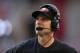 GLENDALE, AZ - DECEMBER 29: Head coach Jim Harbaugh of the San Francisco 49ers on the sidelines during the NFL game against the Arizona Cardinals at the University of Phoenix Stadium on December 29, 2013 in Glendale, Arizona. The 49ers defeated the Cardinals 23-20. (Photo by Christian Petersen/Getty Images)