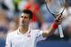 Novak Djokovic, of Serbia, waves to the crowd after defeating Sam Querrey, of the United States, during the third round of the 2014 U.S. Open tennis tournament, Saturday, Aug. 30, 2014, in New York. (AP Photo/Matt Rourke)