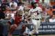 Atlanta Braves Jose Constanza Bats against the Cincinnati Reds in a baseball game Sunday, July 14, 2013 in Atlanta. (AP Photo/John Bazemore)