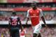 LONDON, ENGLAND - AUGUST 02: Joel Campbell of Arsenal celebrates scoring during the Emirates Cup match between Arsenal and Benfica at the Emirates Stadium on August 2, 2014 in London, England. (Photo by Michael Regan/Getty Images)