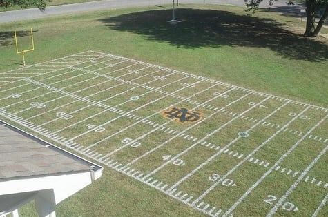 Photos: Fighting Irish Fans Turn Front Lawn into Mini-Notre Dame Stadium Field