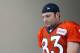 Denver Broncos' Wes Welker takes to the field during NFL football training camp on Saturday, July 26, 2014, in Englewood, Colo. (AP Photo/Jack Dempsey)