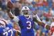 Buffalo Bills quarterback EJ Manuel (3) throws a pass during the first half of a preseason NFL football game against the Tampa Bay Buccaneers, Saturday, Aug. 23, 2014, in Orchard Park, N.Y. (AP Photo/Bill Wippert)