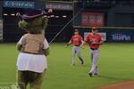 Watch: Astros' Mascot Goes Fishing for Mike Trout