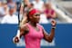 NEW YORK, NY - SEPTEMBER 01: Serena Williams of the United States celebrates match point to defeat Kaia Kanepi of Estonia in their women's singles fourth round match on Day Eight of the 2014 US Open at the USTA Billie Jean King National Tennis Center on September 1, 2014 in the Flushing neighborhood of the Queens borough of New York City. (Photo by Julian Finney/Getty Images)