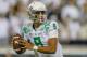 EUGENE, OR - AUGUST 30: Quarterback Marcus Mariota #8 of the Oregon Ducks looks downfield to pass against the South Dakota Coyotes at Autzen Stadium on August 30, 2014 in Eugene, Oregon. (Photo by Otto Greule Jr/Getty Images)