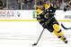 Boston Bruins' David Krejci skates against the Detroit Red Wings during the second period of a first-round NHL playoff hockey game in Boston Friday, April 18, 2014. (AP Photo/Winslow Townson)