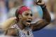 Serena Williams, of the United States, gestures after defeating Flavia Pennetta, of Italy, 6-3, 6-2 in the quarterfinals of the U.S. Open tennis tournament Wednesday, Sept. 3, 2014, in New York. (AP Photo/Darron Cummings)