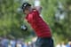 Rory McIlroy drove the first green in practice at the BMW.