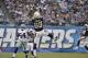 San Diego Chargers tight end Ladarius Green goes up high to catch a pass in front of Dallas Cowboys outside linebacker Bruce Carter during the first half of a preseason NFL football game Thursday, Aug. 7, 2014, in San Diego. (AP Photo/Jae C. Hong)