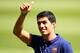 BARCELONA, SPAIN - AUGUST 19: Luis Suarez of FC Barcelona gives his thumbs up during his presentation as new FC Barcelona player at Camp Nou on August 19, 2014 in Barcelona, Spain. (Photo by David Ramos/Getty Images)