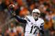 DENVER, CO - JANUARY 12: Quarterback Philip Rivers #17 of the San Diego Chargers looks to pass during the AFC Divisional Playoff Game against the Denver Broncos at Sports Authority Field at Mile High on January 12, 2014 in Denver, Colorado. The Broncos defeated the Chargers 24-17. (Photo by Christian Petersen/Getty Images)