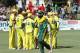 South African batsman Hashim Amla walks off the pitch after been dismissed during the cricket One Day International against Australia in Harare Zimbabwe Tuesday, Sept. 2, 2014.(AP Photo/Tsvangirayi Mukwazhi)