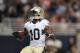 New Orleans Saints wide receiver Brandin Cooks (10) scores a touchdown on a 25-yard pass reception in the third quarter of a preseason NFL football game against the St. Louis Rams Friday, Aug. 8, 2014, in St. Louis. (AP Photo/L.G. Patterson)