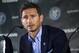 Frank Lampard, of England, answers a question after being introduced as a member of the MLS expansion club New York City FC, Thursday, July 24, 2014, in New York. (AP Photo/Craig Ruttle)