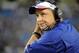 Buffalo Bills head coach Doug Marrone looks on during the first half of a preseason NFL football game against the Detroit Lions, Thursday, Aug. 28, 2014, in Orchard Park, N.Y. (AP Photo/Gary Wiepert)