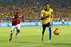 MIAMI GARDENS, FL - SEPTEMBER 05: Neymar #10 of Brazil dribbles with the ball during an International Soccer friendly against Colombia at Sun Life Stadium on September 5, 2014 in Miami Gardens, Florida. (Photo by Mike Ehrmann/Getty Images)