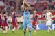 Manchester City's James Milner applauds to supporters after the Champions League group E soccer match between Bayern Munich and Manchester City in Munich, Germany, Wednesday Sept.17,2014. (AP Photo/Kerstin Joensson)