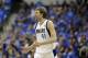 Dallas Mavericks' Dirk Nowitzki (41) of Germany looks for an explanation from an official in Game 4 of an NBA basketball first-round playoff series against the San Antonio Spurs, Monday, April 28, 2014, in Dallas. (AP Photo/Tony Gutierrez)