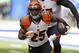 Cincinnati Bengals' Giovani Bernard (25) runs during the first half of an NFL football game against the Indianapolis Colts Sunday, Oct. 19, 2014, in Indianapolis. (AP Photo/Michael Conroy)