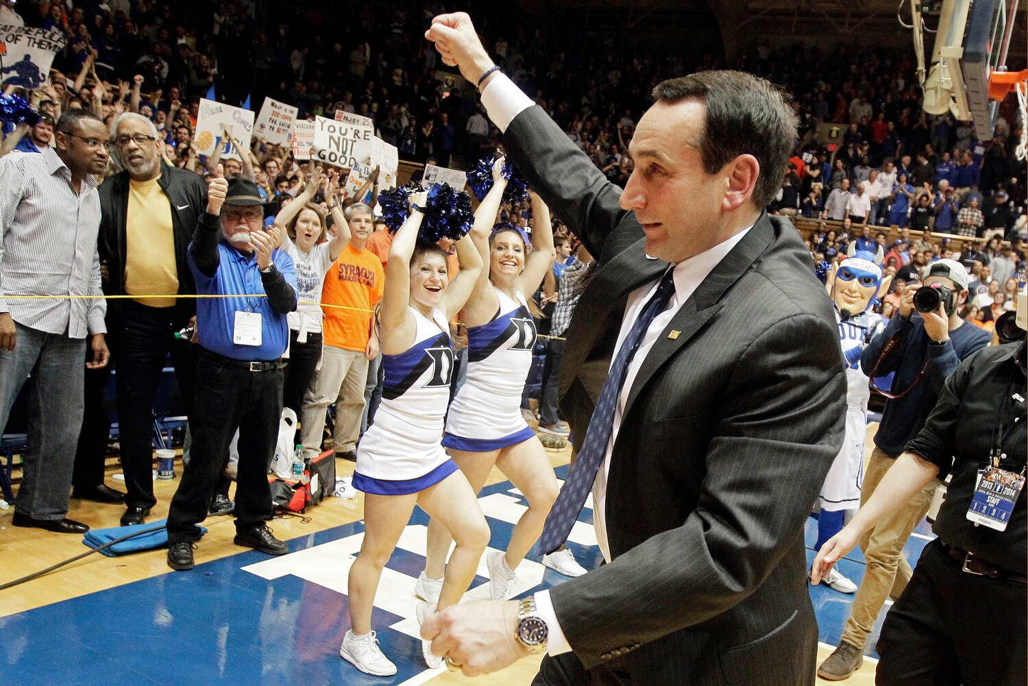 Shades of Coach K Players, Coaches, Media Reflect as Legend's 1,000th