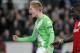 Wolfburg's Kevin De Bruyne, left, reacts after his teammate Wolfburg's Rodriguez scores during their Europa League Group H soccer match between Vfl Wolfsburg and Lille at the Lille Metropole stadium in Villeneuve d'Ascq, northern France, Thursday, Dec. 11, 2014. (AP Photo/Michel Spingler)