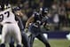 Seattle Seahawks' Marshawn Lynch in action against the St. Louis Rams in the second half of an NFL football game, Monday, Dec. 12, 2011, in Seattle. (AP Photo/Elaine Thompson)
