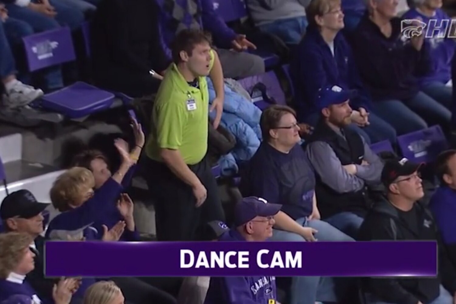 Kansas State Usher Outdances Fans on Dance Cam in Game vs. Kansas - Bleacher Report