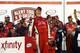 DAYTONA BEACH, FL - FEBRUARY 21: Ryan Reed, driver of the #16 Lilly/American Diabetes Association Ford, celebrates in victory lane after winning the NASCAR XFINITY Series Alert Today Florida 300 at Daytona International Speedway on February 21, 2015 in Daytona Beach, Florida. (Photo by Robert Laberge/Getty Images)