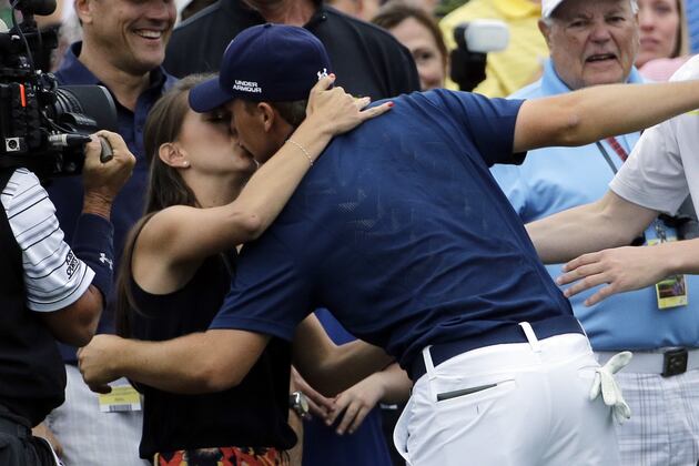 Jordan Spieth, Girlfriend Annie Verret Celebrate 2015 Masters Championship | Bleacher Report