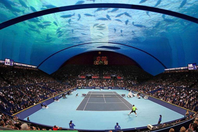 Architect's Designs for Proposed Underwater Tennis Court Look Unreal