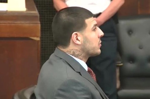Aaron Hernandez Shows Up to Court with New 'Lifetime' Tattoo